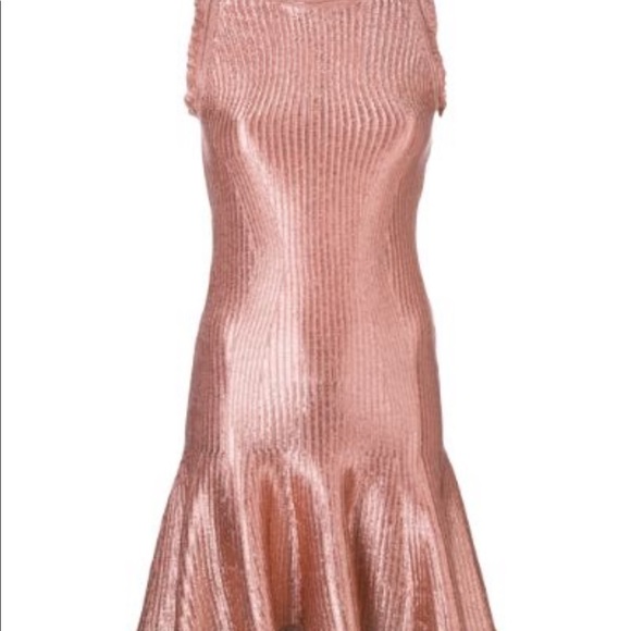 Alexander McQueen Rose gold dress, brand new with tags Medium. - Picture 3 of 8